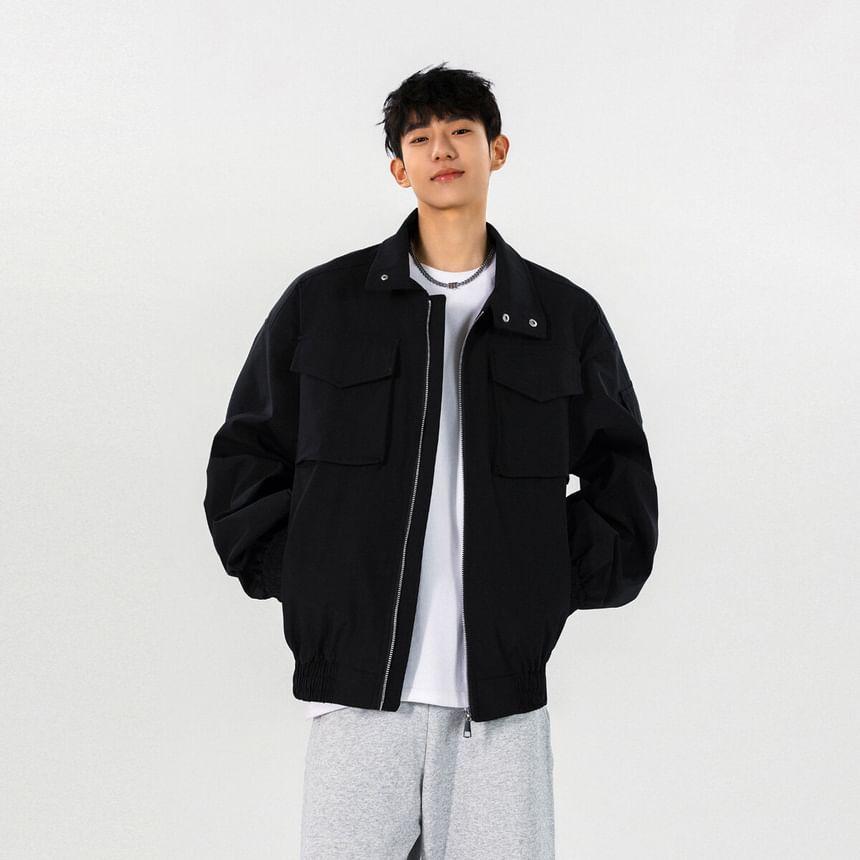 Plain Zip Cargo Jacket Product Image