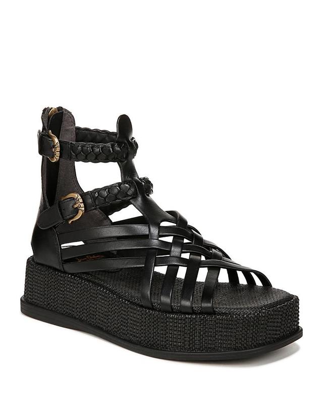 Sam Edelman Womens Nicki Square Toe Woven Strappy Platform Gladiator Sandals Product Image