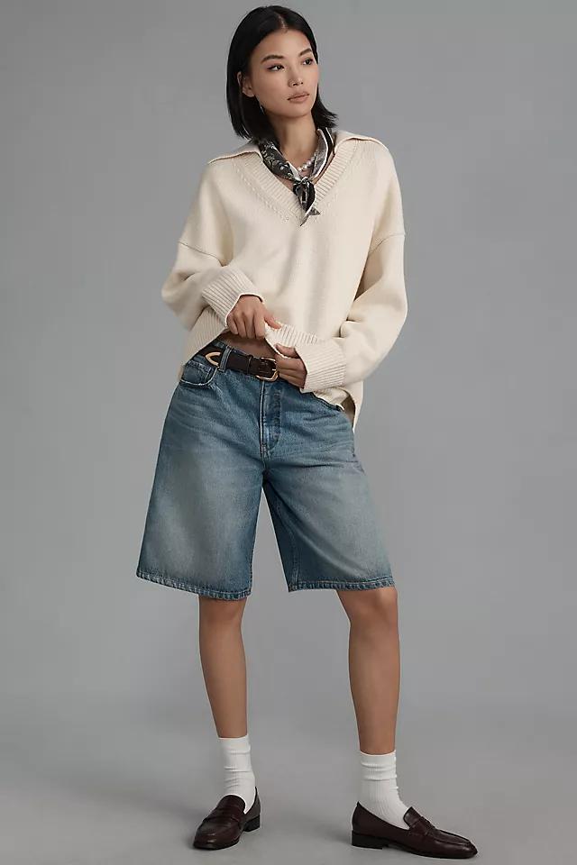 Maeve Layered Polo Sweater Product Image