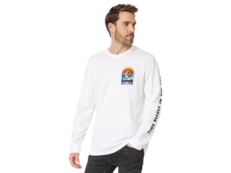 Salty Crew Men's Beach Day Premium Long Sleeve T Shirt  - White - Size: Small Product Image