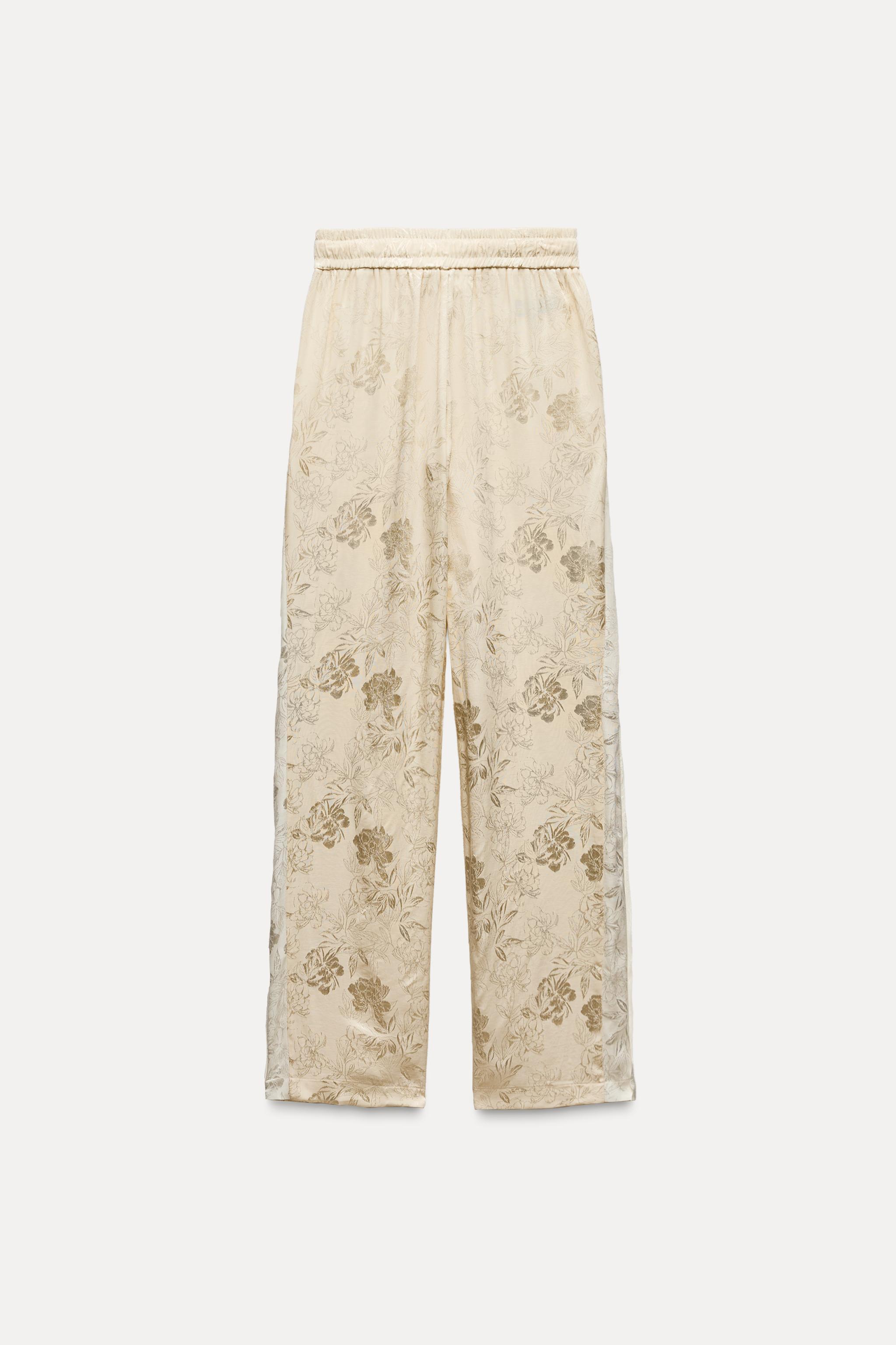 JACQUARD FLORAL PANTS Product Image