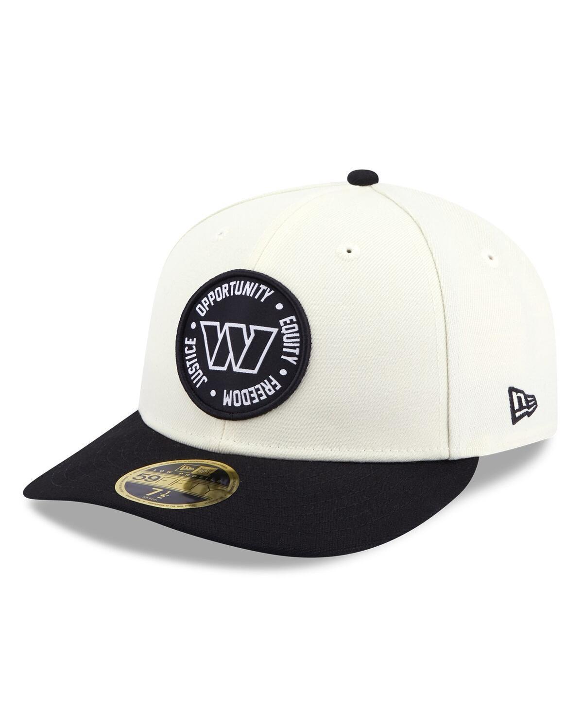 Men's New Era Cream/Black Washington Commanders 2022 Inspire Change  59FIFTY Low Profile Fitted Hat Product Image