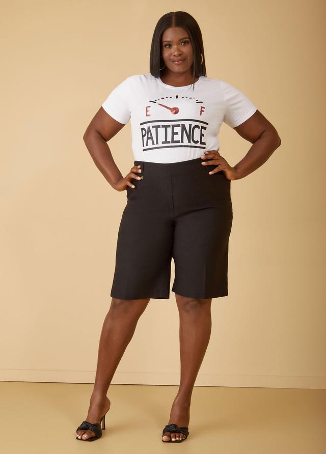 Plus Size Power Twill Bermuda Shorts Ashley Stewart Product Image