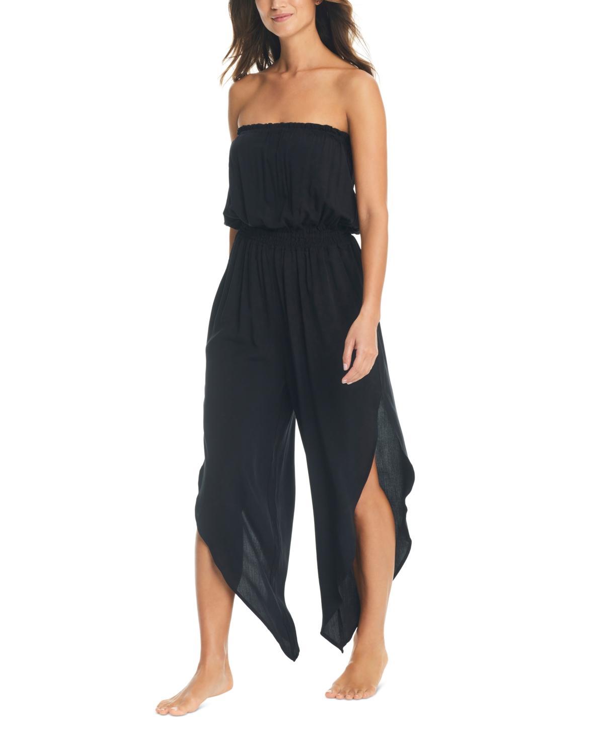 Bar Iii Womens Bandeau-Neck Asymmetrical Jumpsuit, Created for Macys Product Image