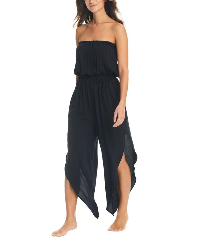 Bar Iii Womens Bandeau-Neck Asymmetrical Jumpsuit, Created for Macys Product Image