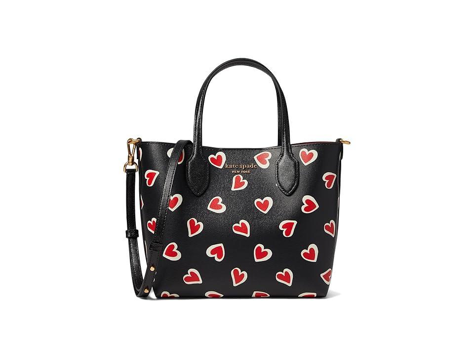 Kate Spade New York Bleecker Stencil Hearts Printed PVC Medium Crossbody Tote Multi) Handbags Product Image