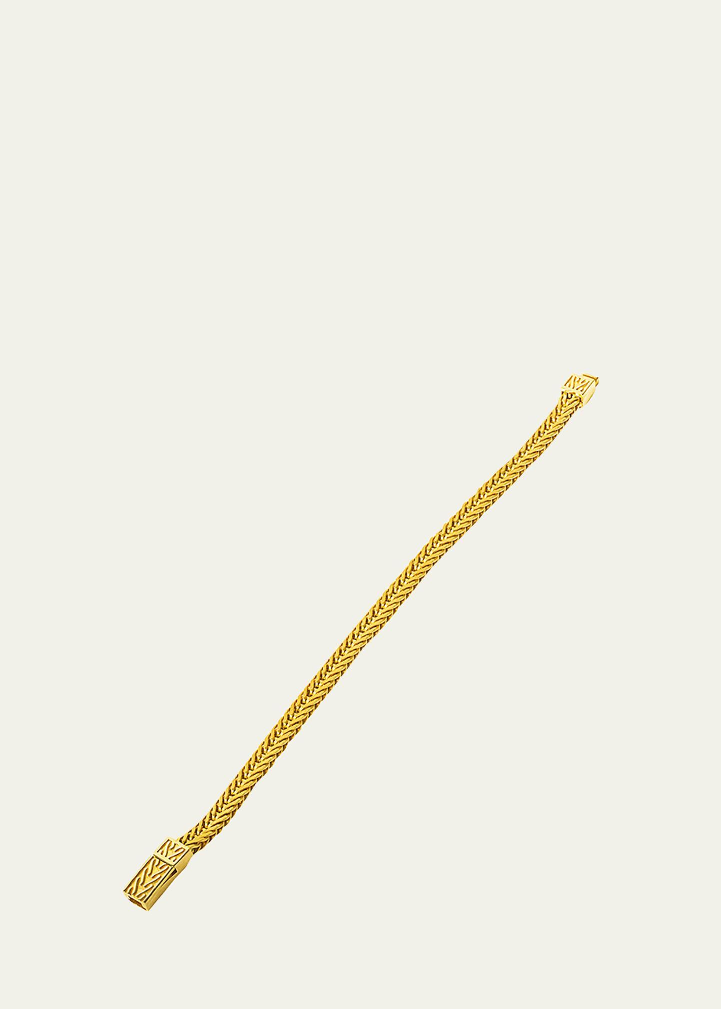 Tateossian Men's Herringbone Chain Bracelet - Size: MEDIUM - Yellow Gold Product Image