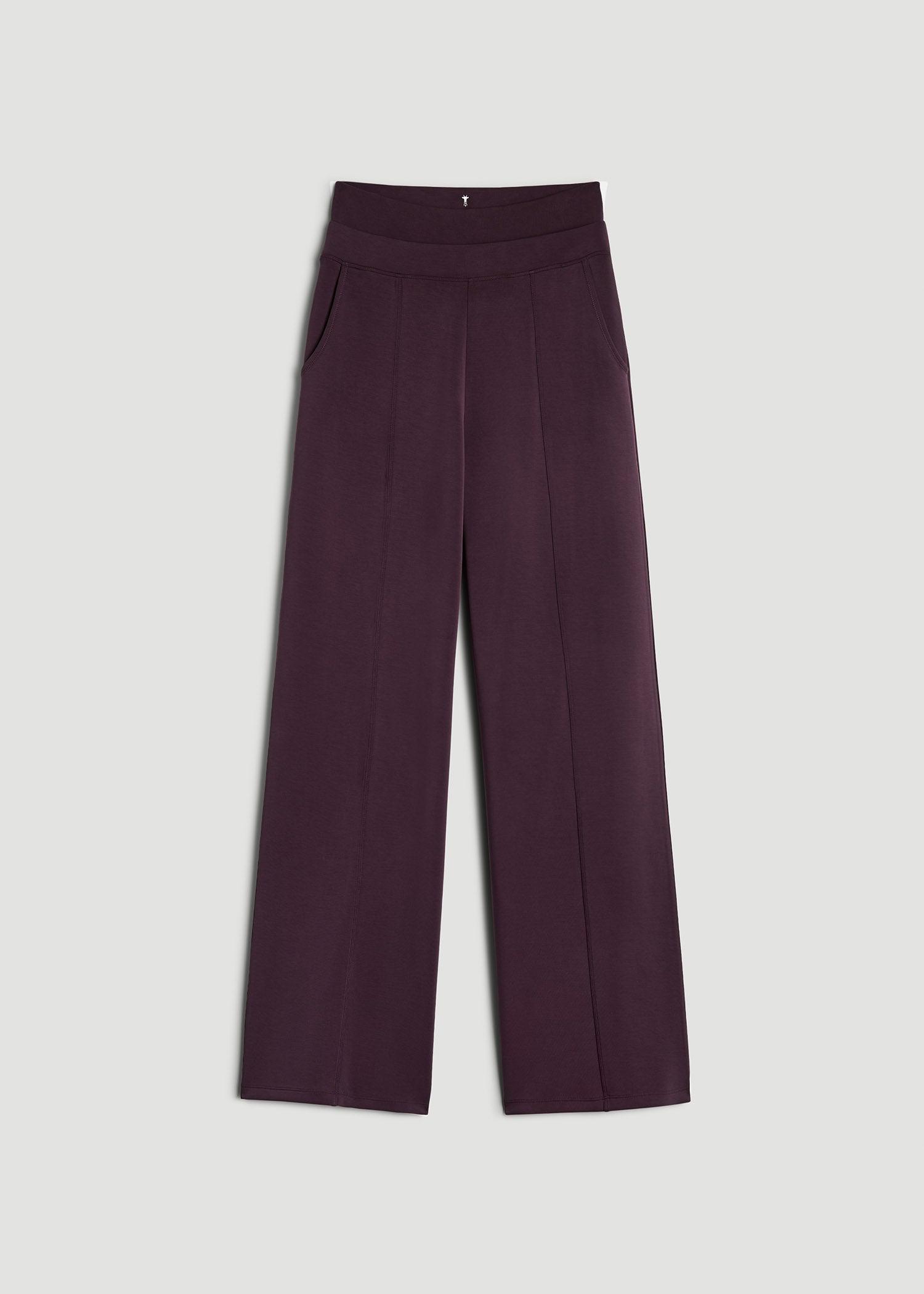 Butter Wide Leg Ultra High Rise Pant for Tall Women in Deep Purple Product Image