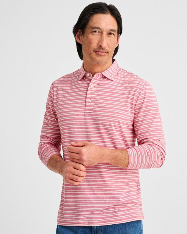 Brannen Striped Long Sleeve Polo Male Product Image