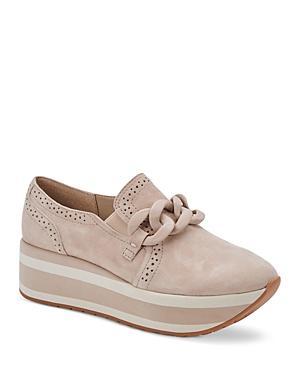 Dolce Vita Jhenee Suede Chain Detail Platform Loafers Product Image