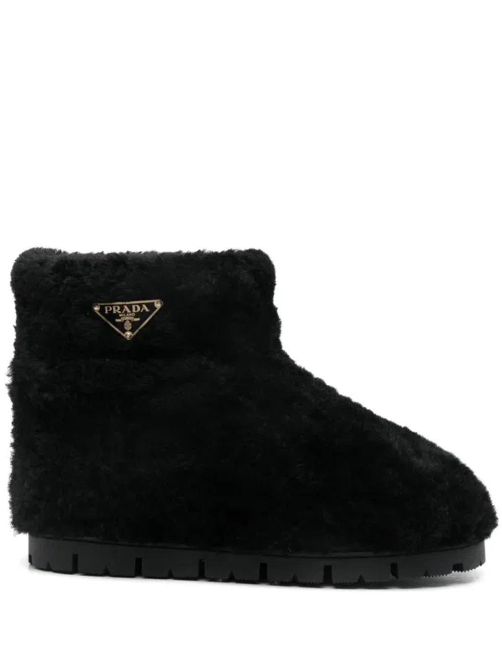 Faux-shearling Boots In Black product image