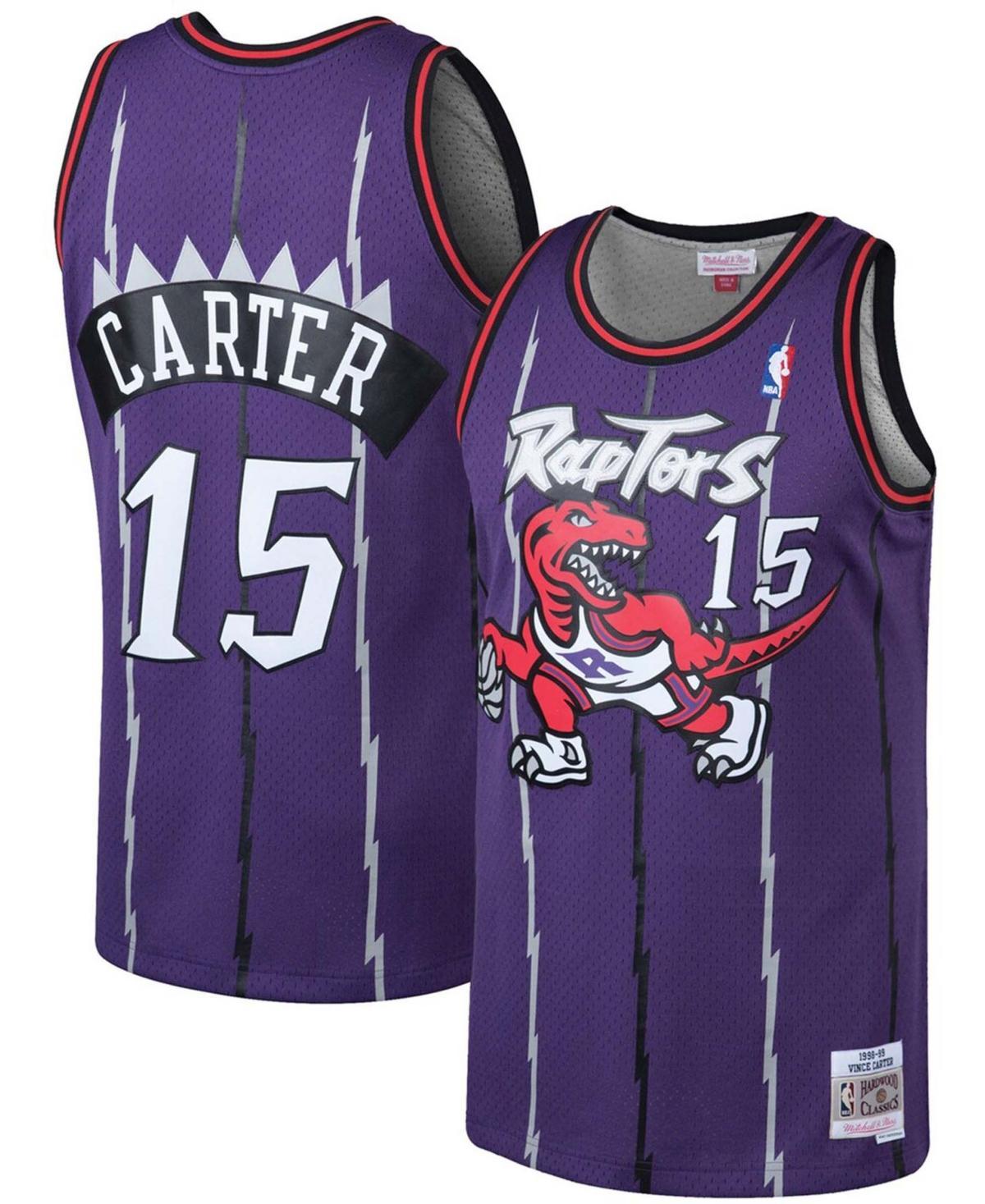 Mens Mitchell & Ness Vince Carter Purple Toronto Raptors Hardwood Classics Swingman Jersey Product Image