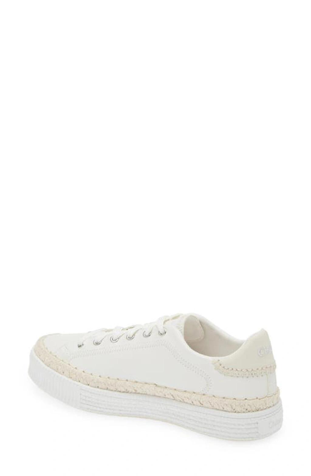 Telma Leather Espadrille Sneakers In White Product Image