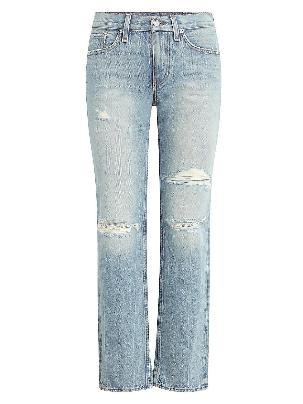 Hudson Jeans Jocelyn Ripped Low Rise Loose Straight Leg Jeans Product Image