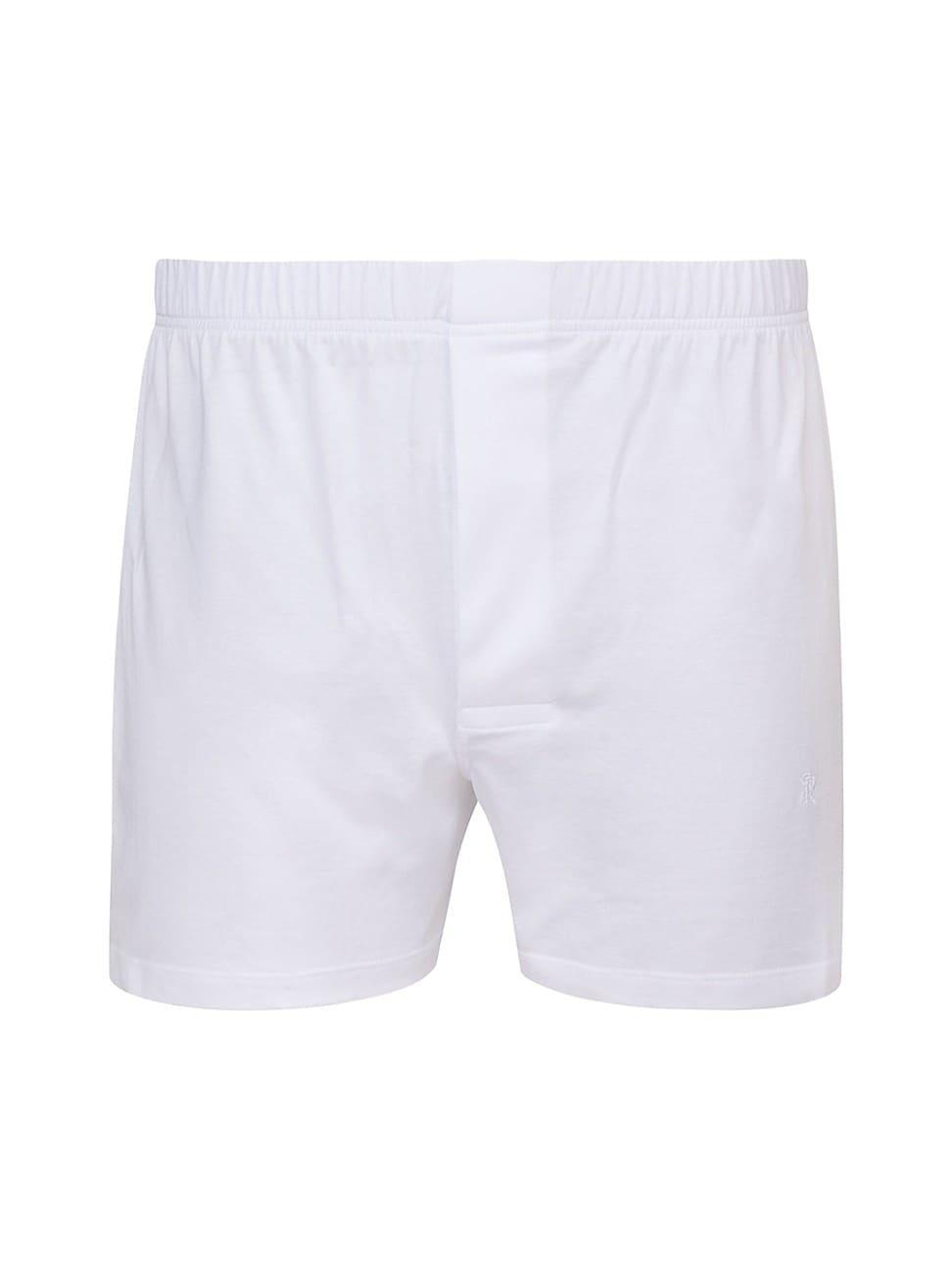 Mens Solid Cotton Boxers Product Image