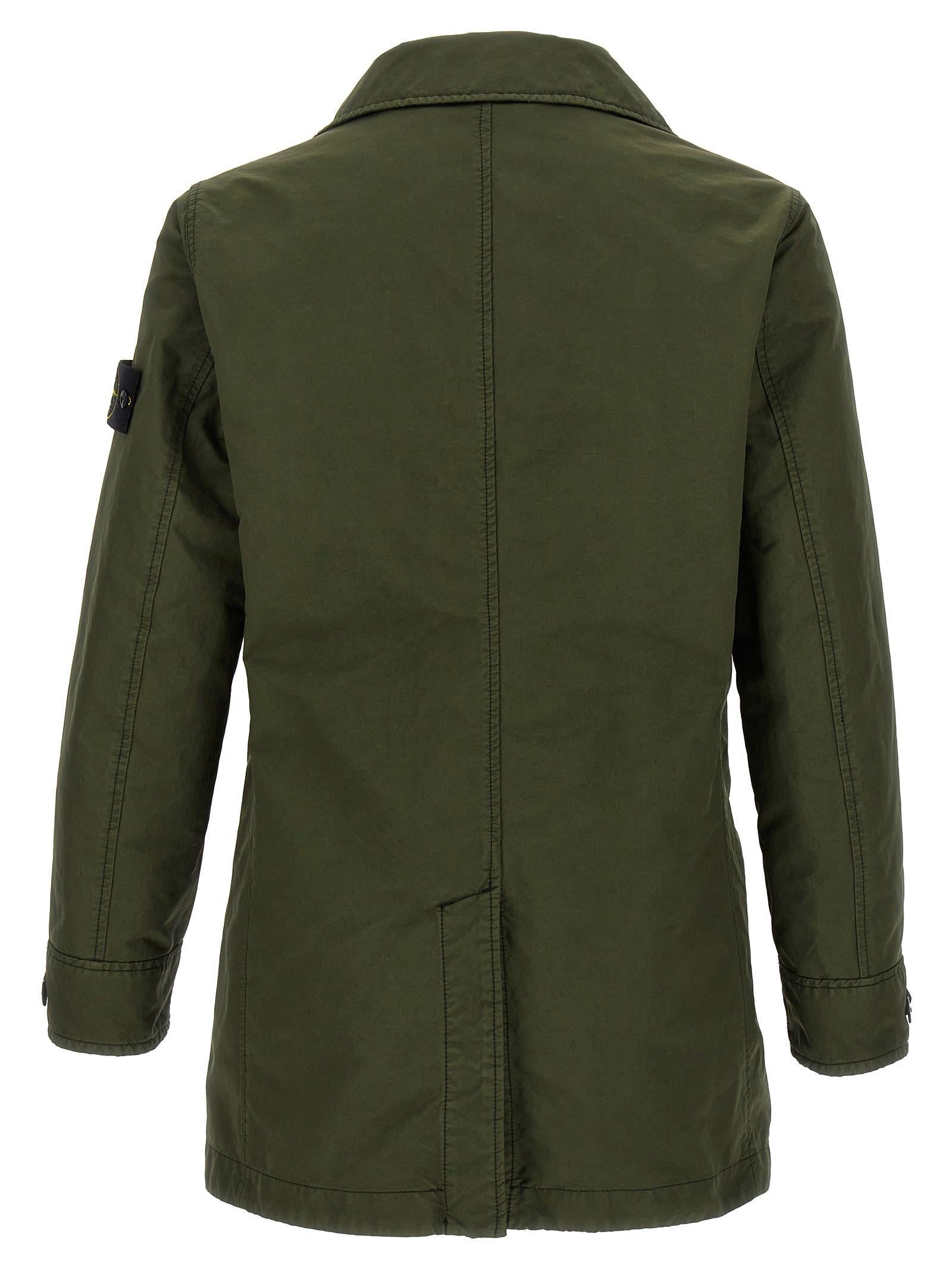 STONE ISLAND 'david-tc' Jacket With Back Vent And Front Pockets In Green Product Image