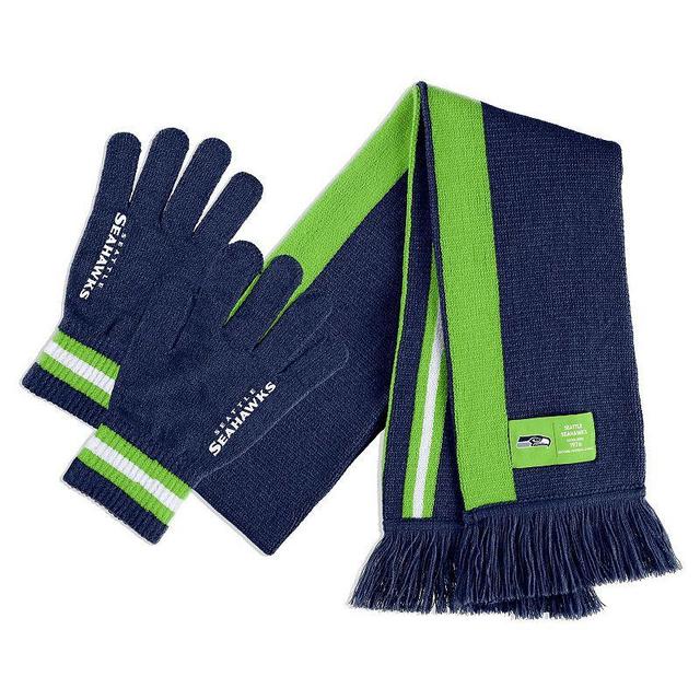 WEAR by Erin Andrews Seattle Seahawks Scarf and Glove Set Product Image