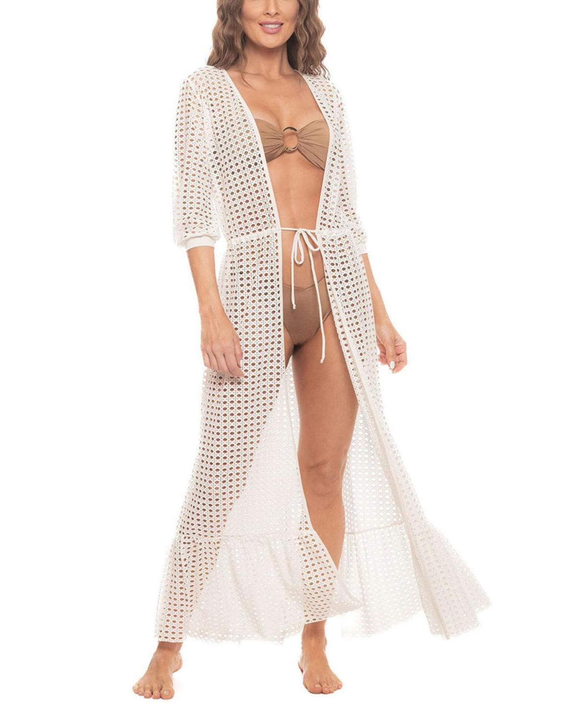 Guria Beachwear Womens Lattice Duster Cover-up Product Image