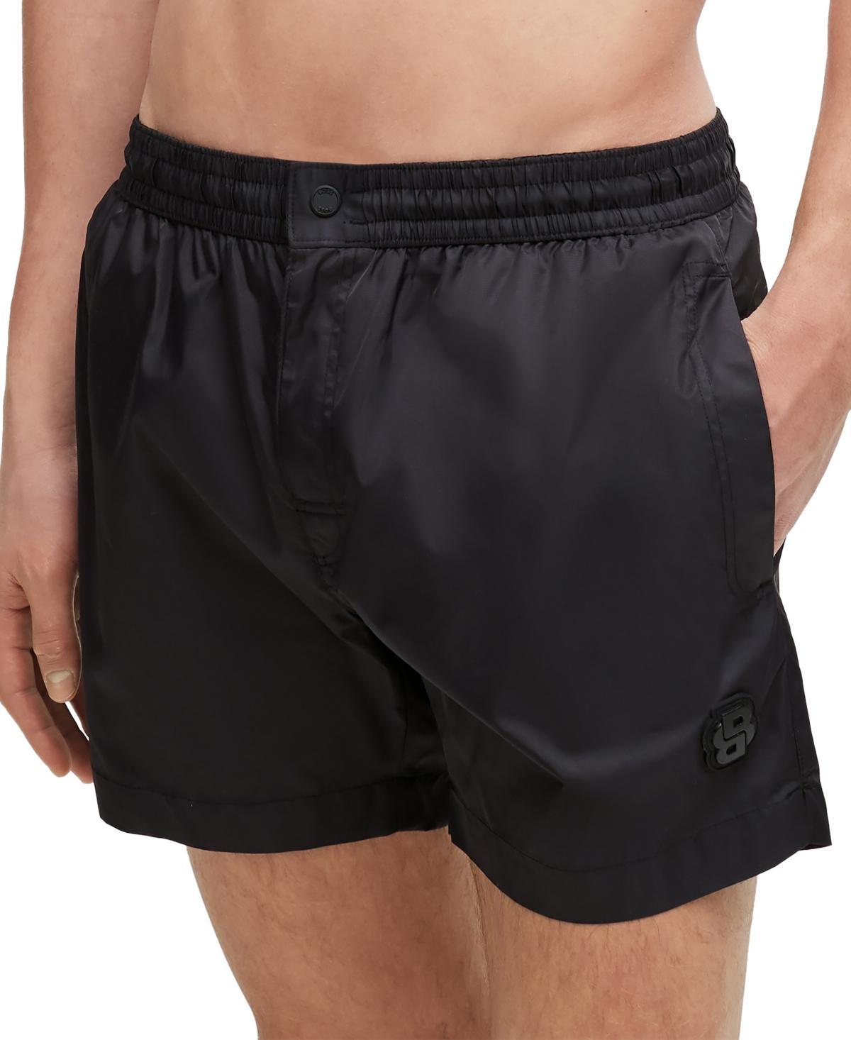 Boss by Hugo Boss Mens Double Monogram Quick-Dry Swim Shorts Product Image