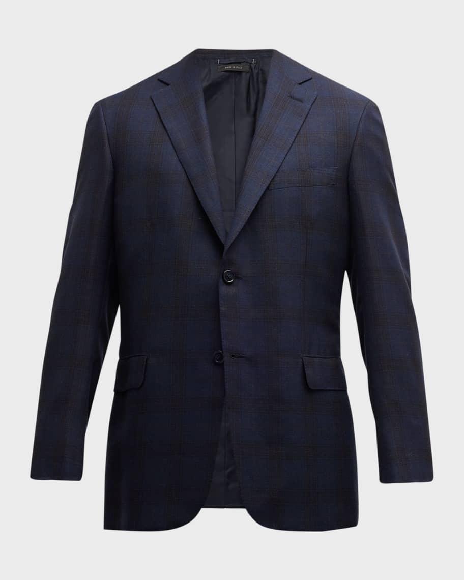 Men's Plaid Wool Sport Coat Product Image