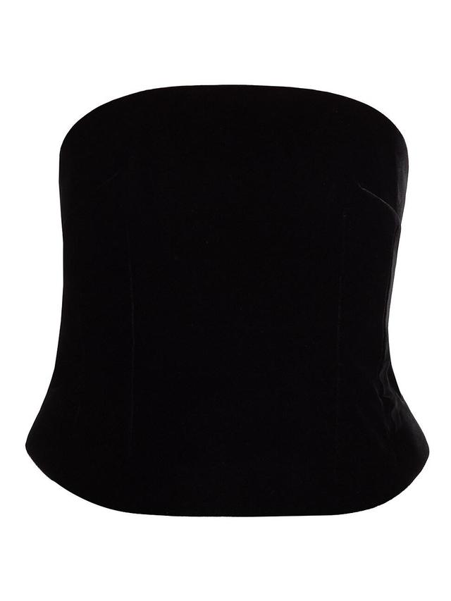 Womens Velvet Corset Top Product Image