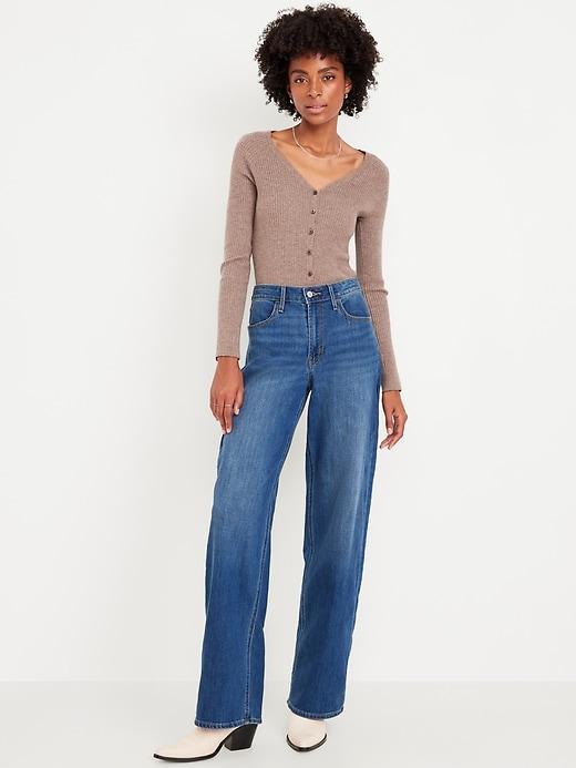 High-Waisted Wow Wide-Leg Jeans Product Image