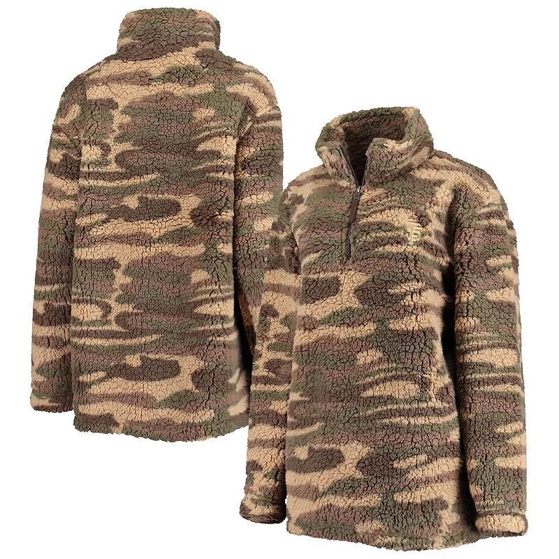 Womens G-III 4Her by Carl Banks Camo San Francisco Giants Sherpa Quarter-Zip Jacket Product Image