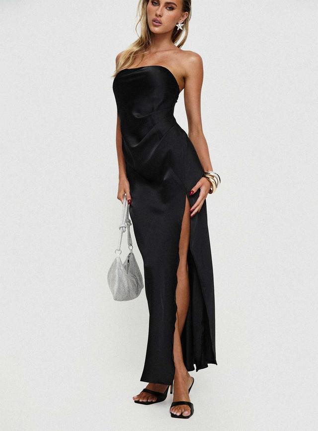 Marlisa Strapless Maxi Dress Black Product Image