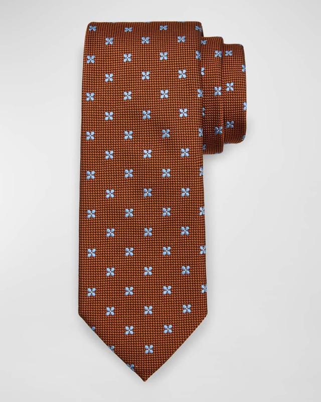 Men's Floral Silk Tie Product Image