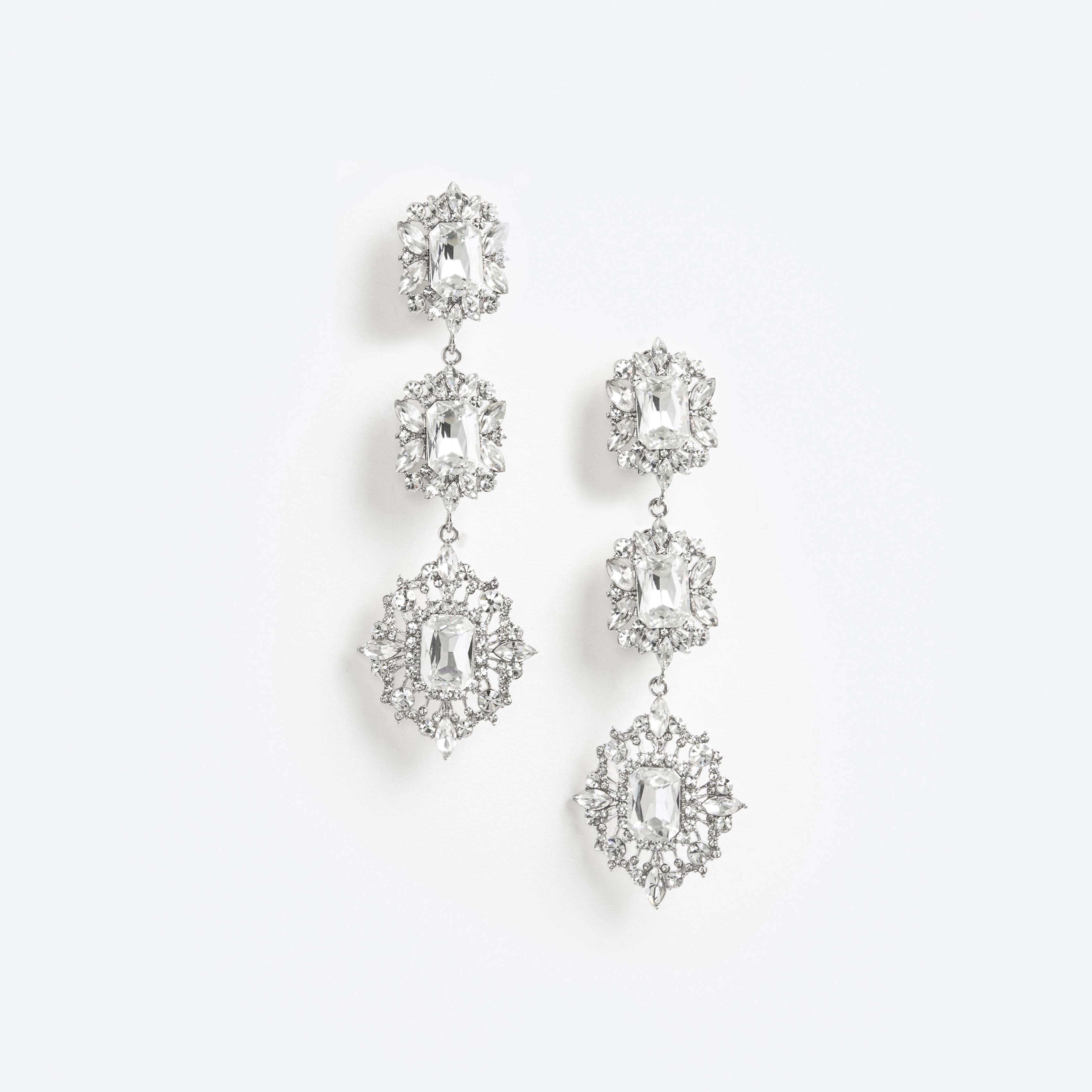 Crystal Tiered Earrings Product Image