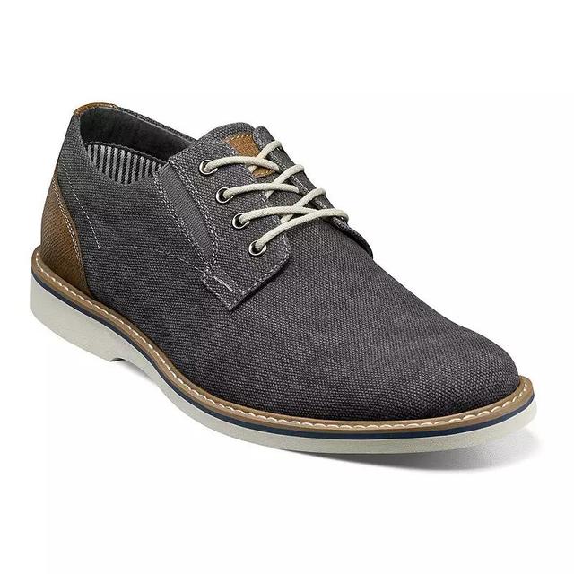 Nunn Bush Barklay Mens Canvas Oxford Shoes Grey Light Blue Product Image