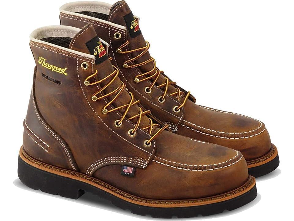 Thorogood American Heritage 6 Moc Toe Safety Waterproof (Crazy Horse) Men's Shoes Product Image