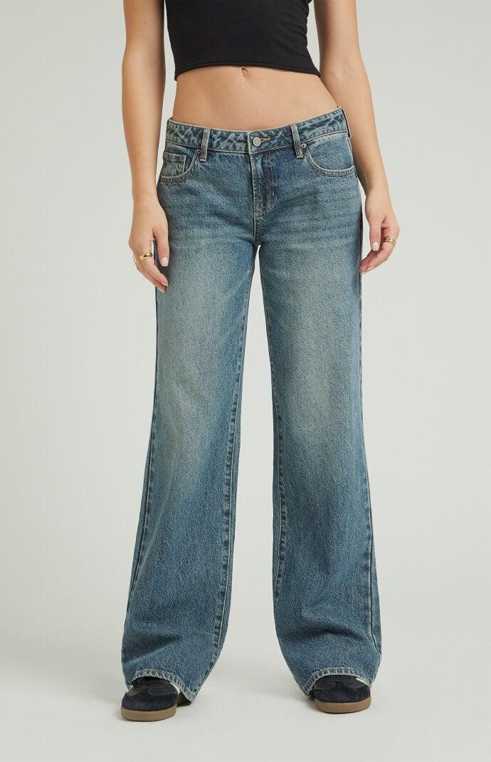 Womens Low Rise Girlfriend Jeans - Product Image