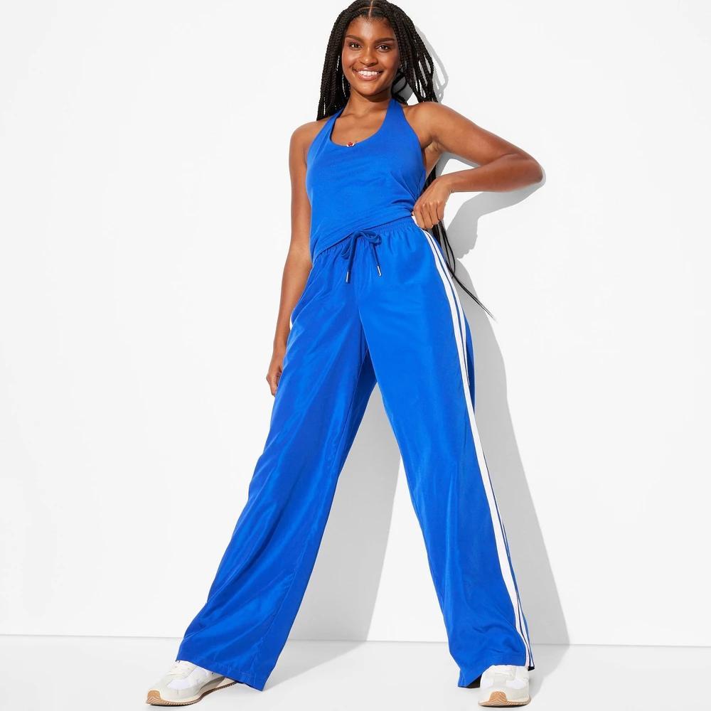 Womens Game Day High-Rise Track Pants - Wild Fable Blue M Product Image