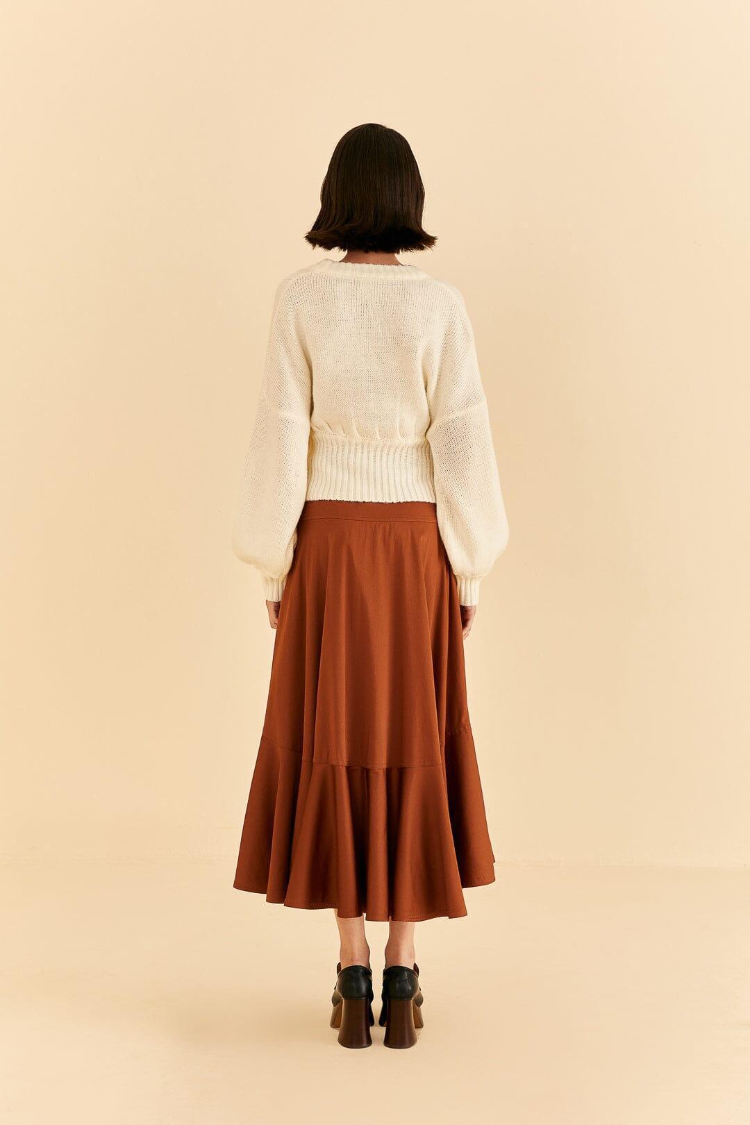 Caramel Ruffle Maxi Skirt Product Image