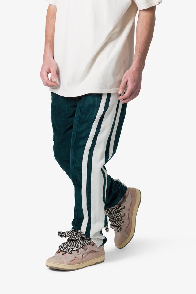 Baggy Velour Track Pants - Green Product Image