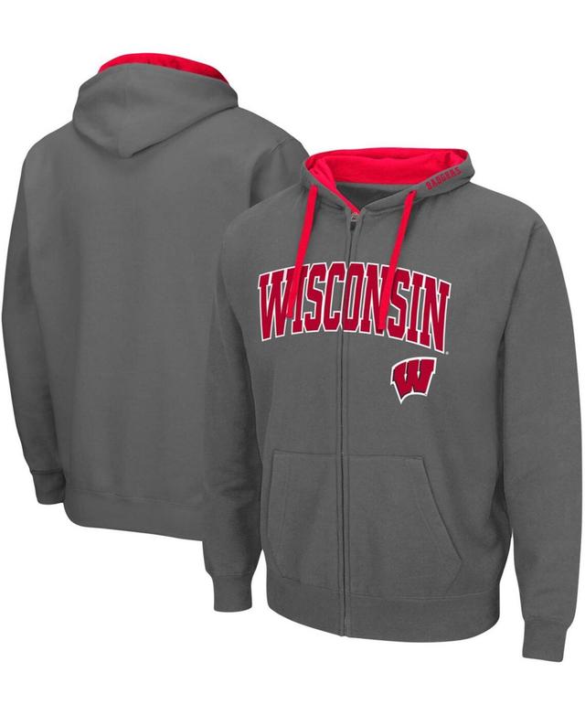 Colosseum Mens Wisconsin Badgers Arch Logo 2.0 Full-Zip Hoodie Product Image