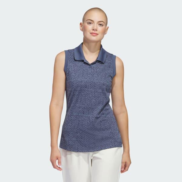 Ultimate365 Jacquard Sleeveless Polo Shirt Product Image