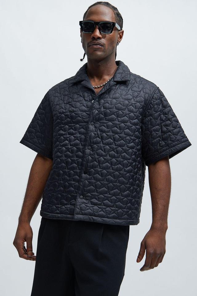 Attucks Quilted Nylon Shirt - Black Product Image