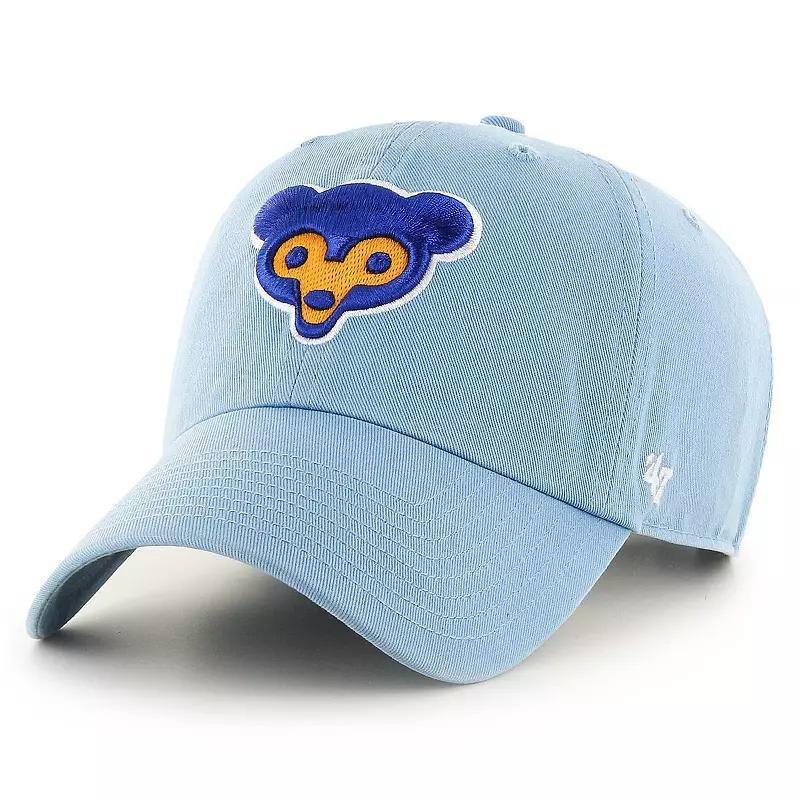 Mens 47 Blue Chicago Cubs Logo Cooperstown Collection Clean Up Adjustable Hat Product Image