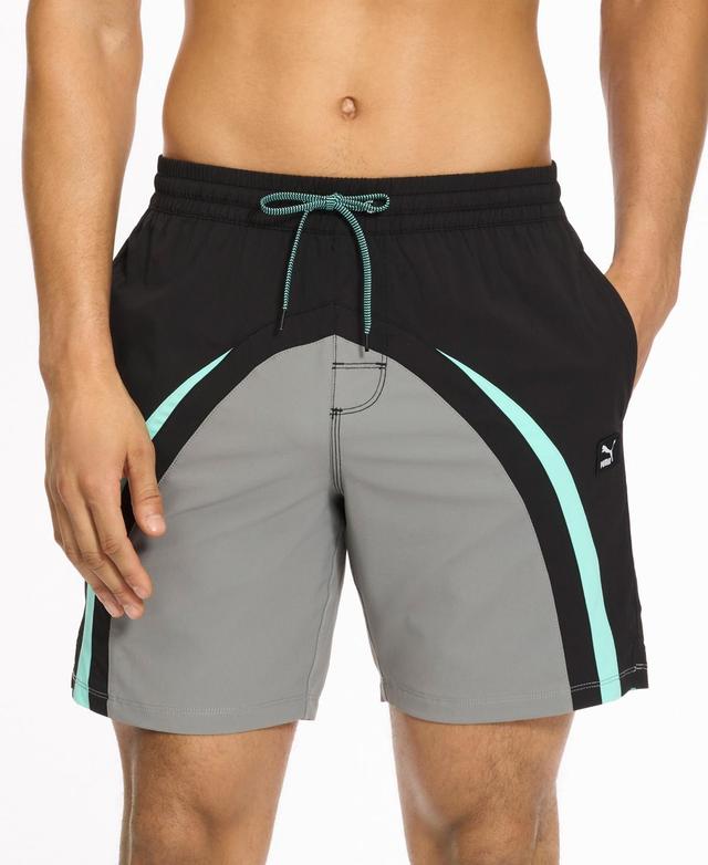 Puma Mens 7 Swim Swxp Colorblocked Trunks Product Image