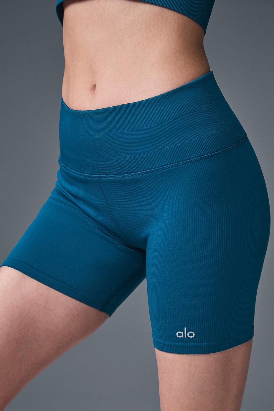 5" Seamless Ribbed Favorite Short - Eclipse Blue Female Product Image