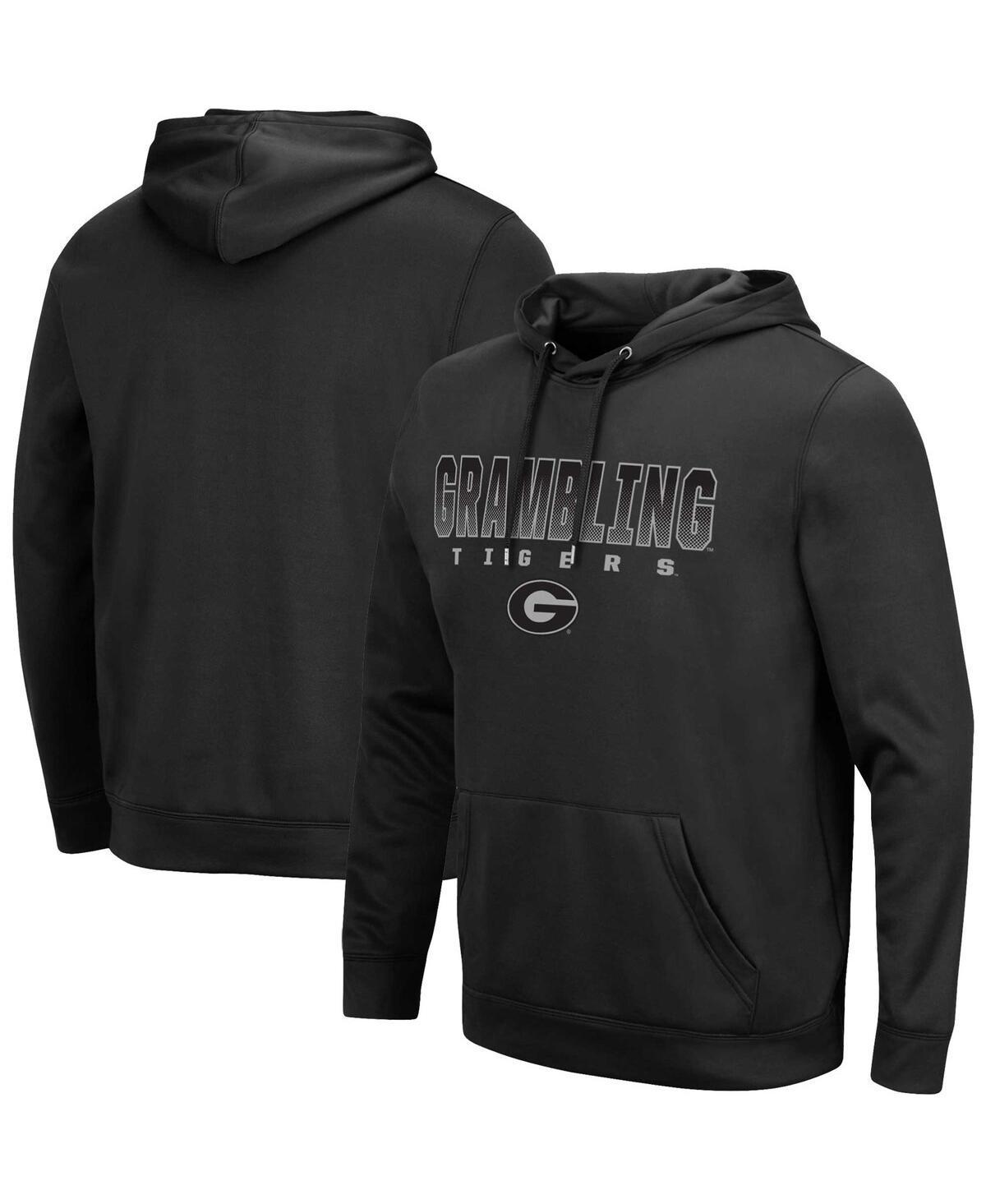 Mens Colosseum Black Grambling Tigers Blackout 3.0 Pullover Hoodie Product Image