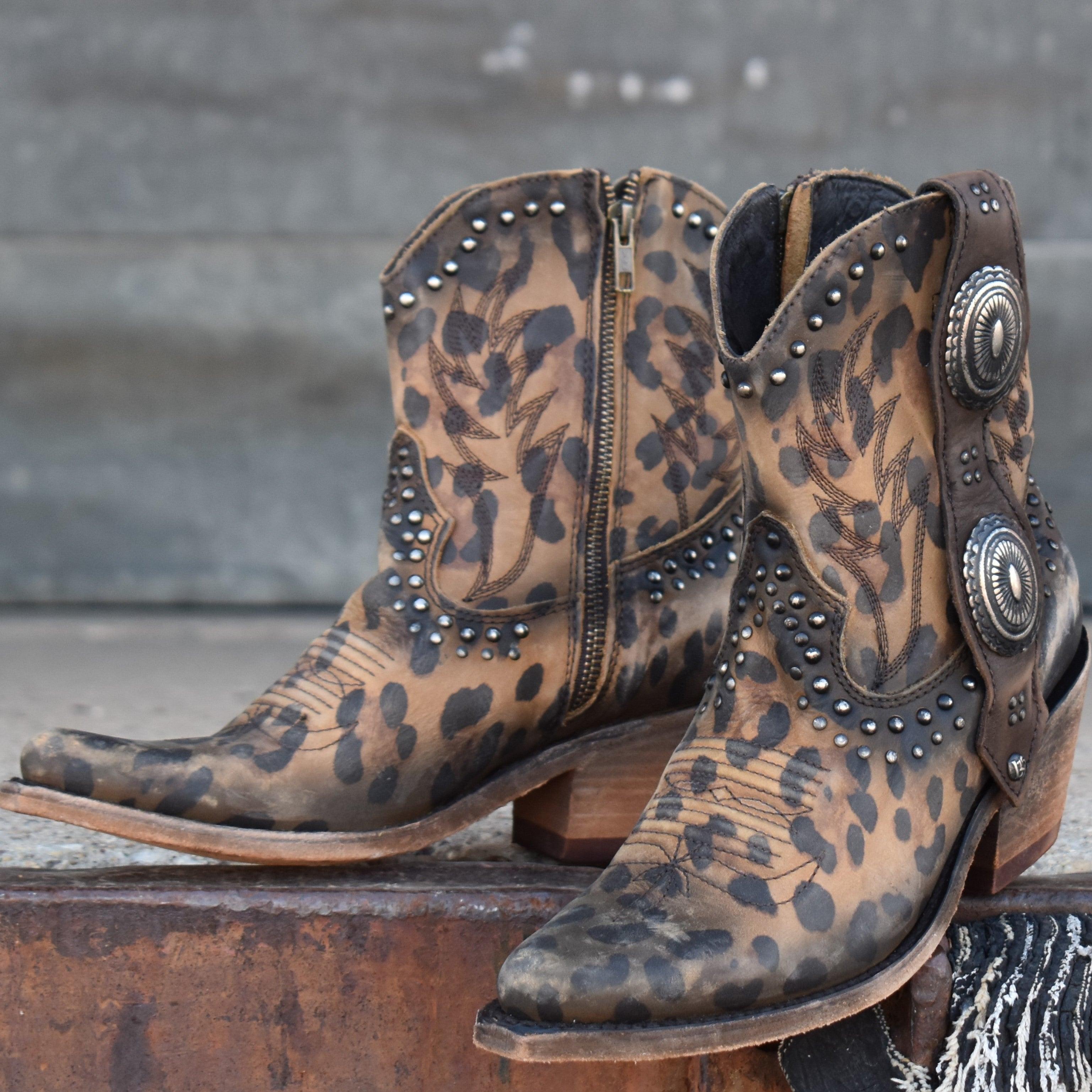 Buckled In Leopard Leather Bootie* Product Image