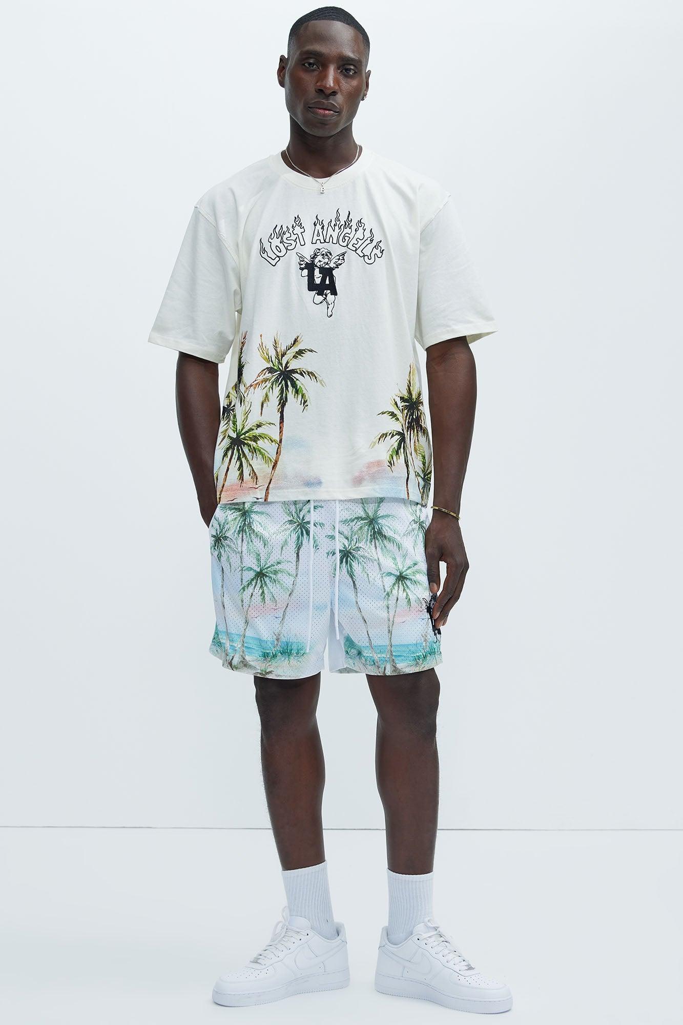 Lost Angeles Paradise Mesh Shorts - Off White product image