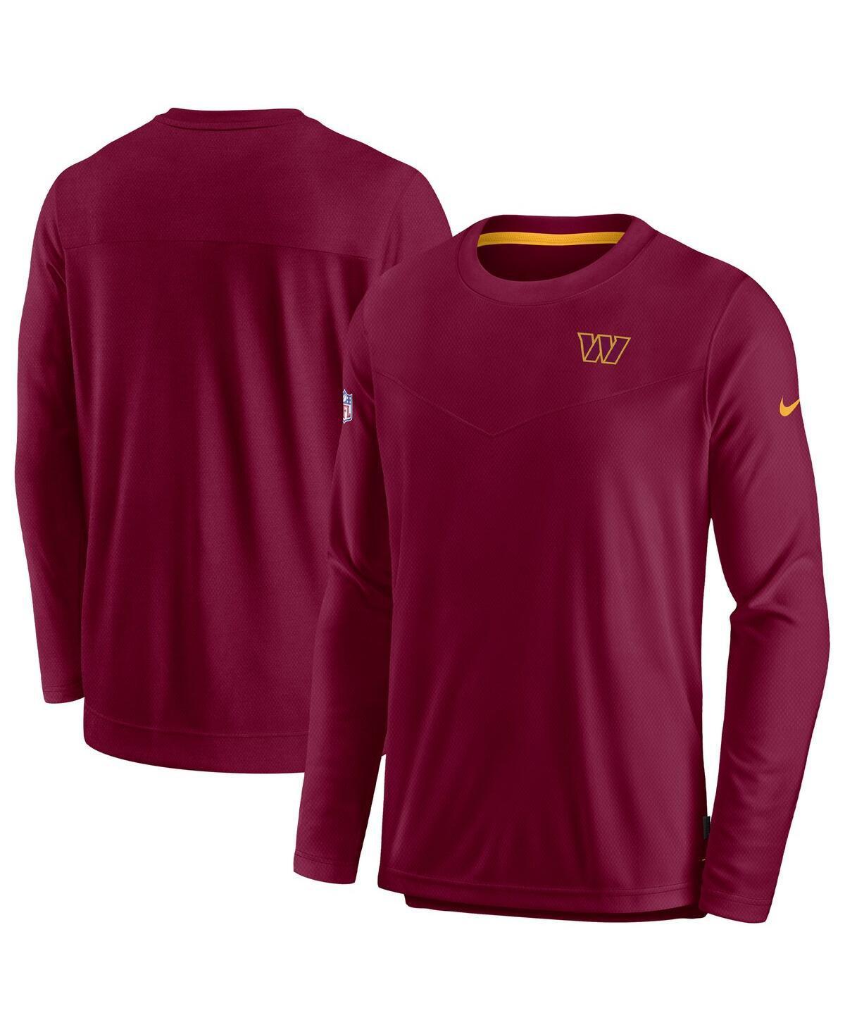 Mens Nike Burgundy Washington Commanders Sideline Lockup Performance Long Sleeve T-shirt Product Image