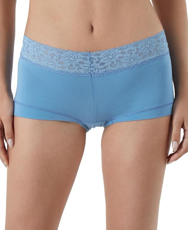 Maidenform Dream Cotton Lace-Trim Boyshort Underwear 40859, Womens Product Image