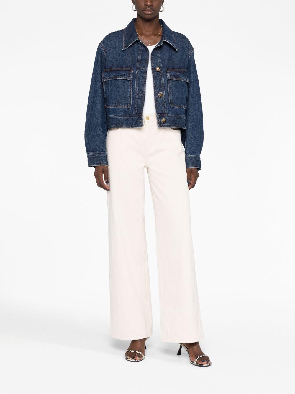 cropped denim jacket Product Image