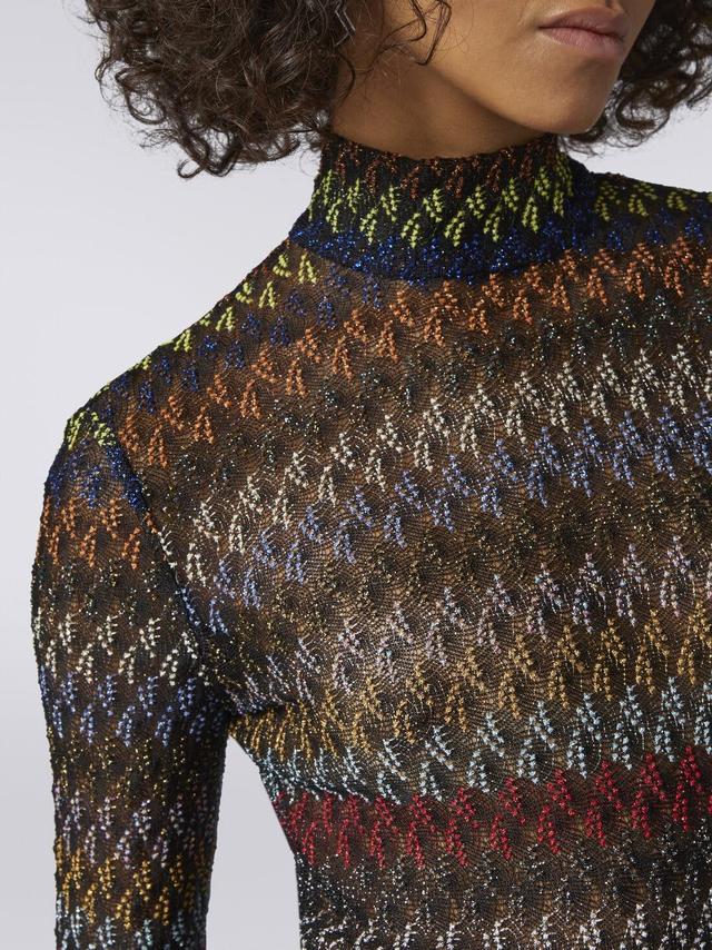 High-neck viscose blend pullover Multicoloured | Missoni Product Image