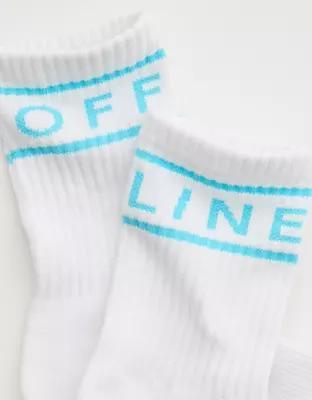 OFFLINE By Aerie Mesh Crew Socks Product Image